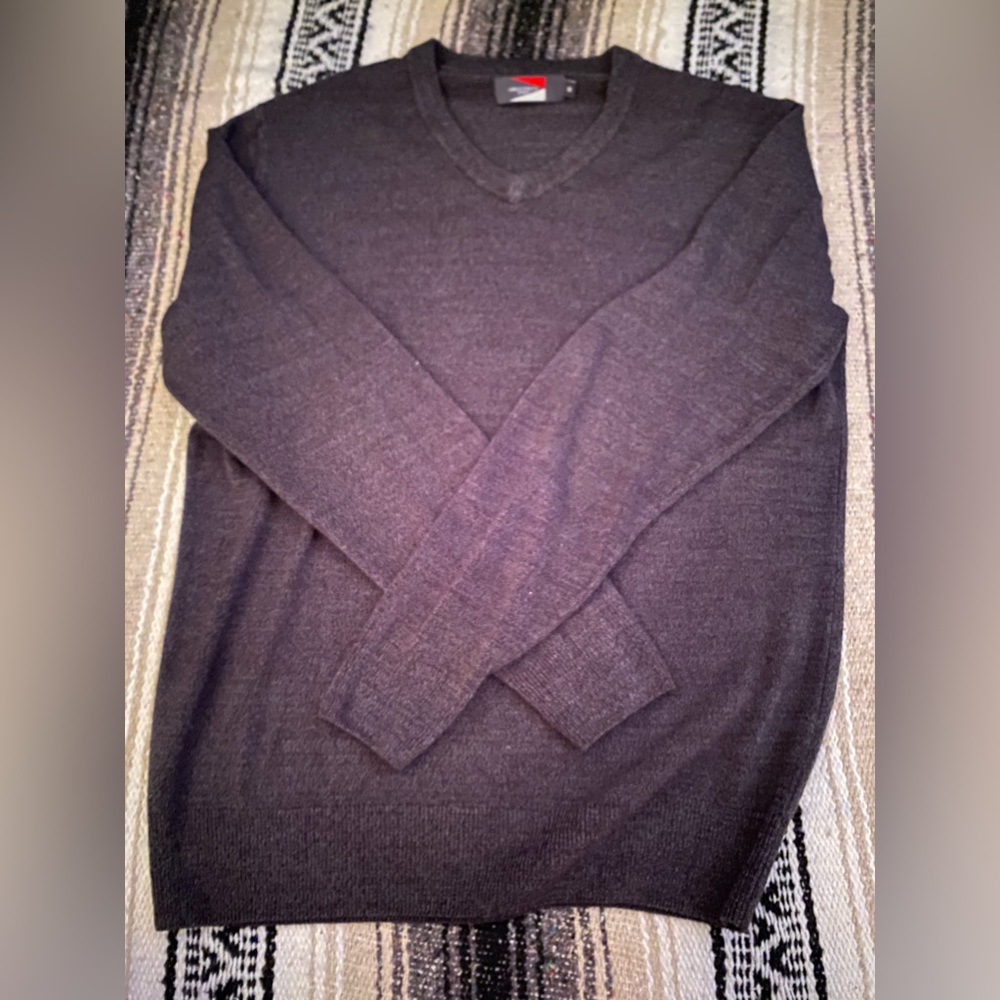 Grey V-Neck Sweater